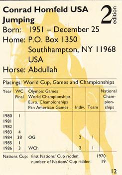 1995 Collect-A-Card Equestrian #12 Conrad Homfeld / Abdullah Back